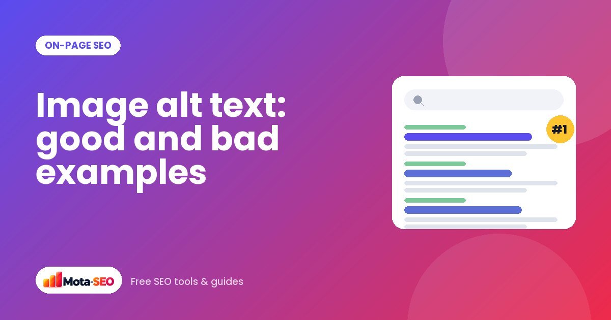 Image alt text: good and bad examples (and why it matters)